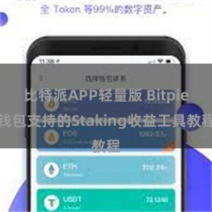 比特派APP轻量版 Bitpie钱包支持的Staking收益工具教程