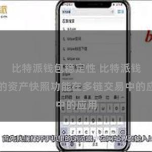 比特派钱包稳定性 比特派钱包的资产快照功能在多链交易中的应用